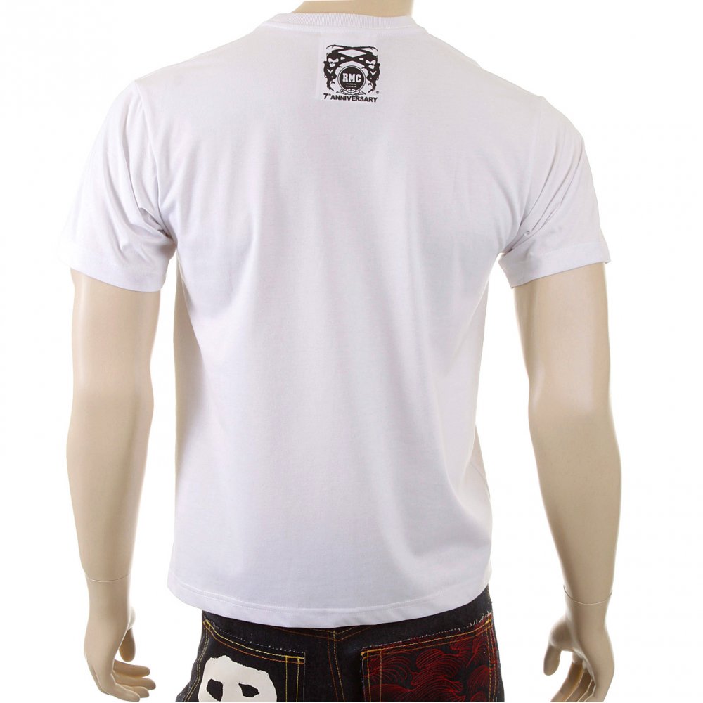 Mens White Crew Neck Regular Fit T-shirt with Short Sleeve