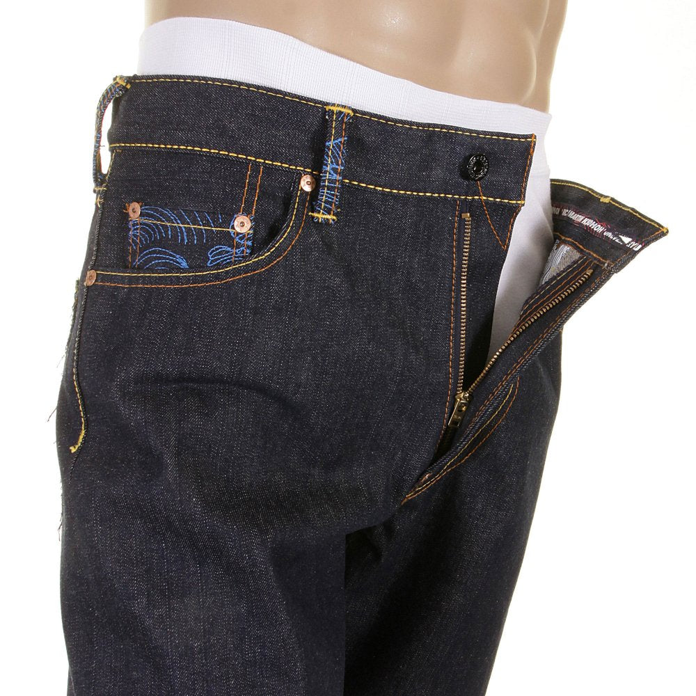 Super Exclusive Design Dark Indigo Raw Denim Jeans for Men