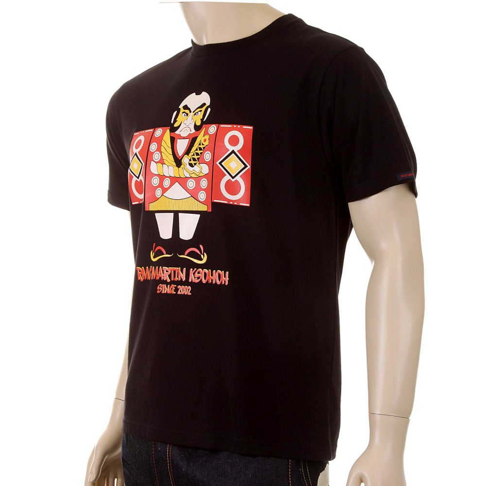 Mens Black Crew Neck Regular Fit Short Sleeve T-shirt