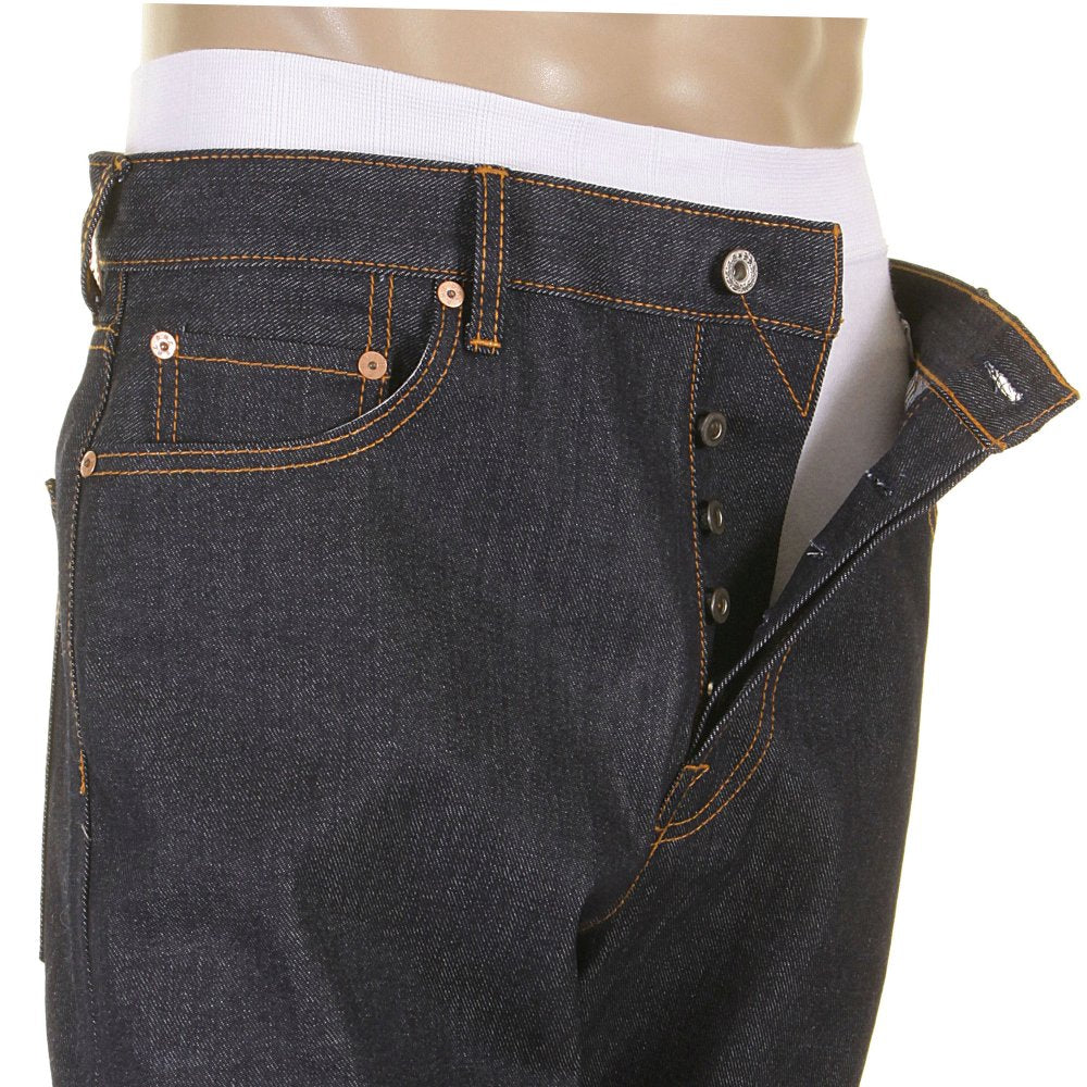 Red and Blue Selvedge Dark Indigo Raw Denim Jeans