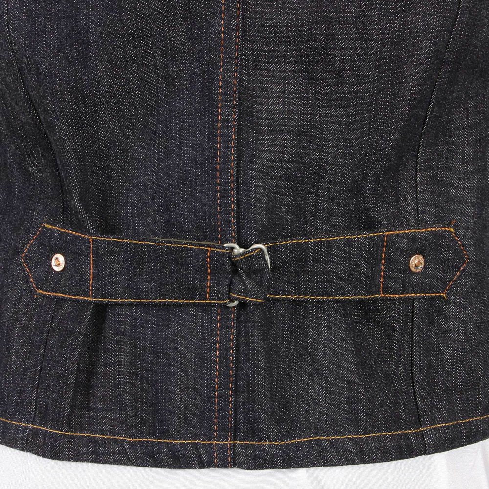 Mens Fiction Romance Blue Denim Vintage Cut Non Wash Regular Fit Work Vest Waistcoat Top SC12242N