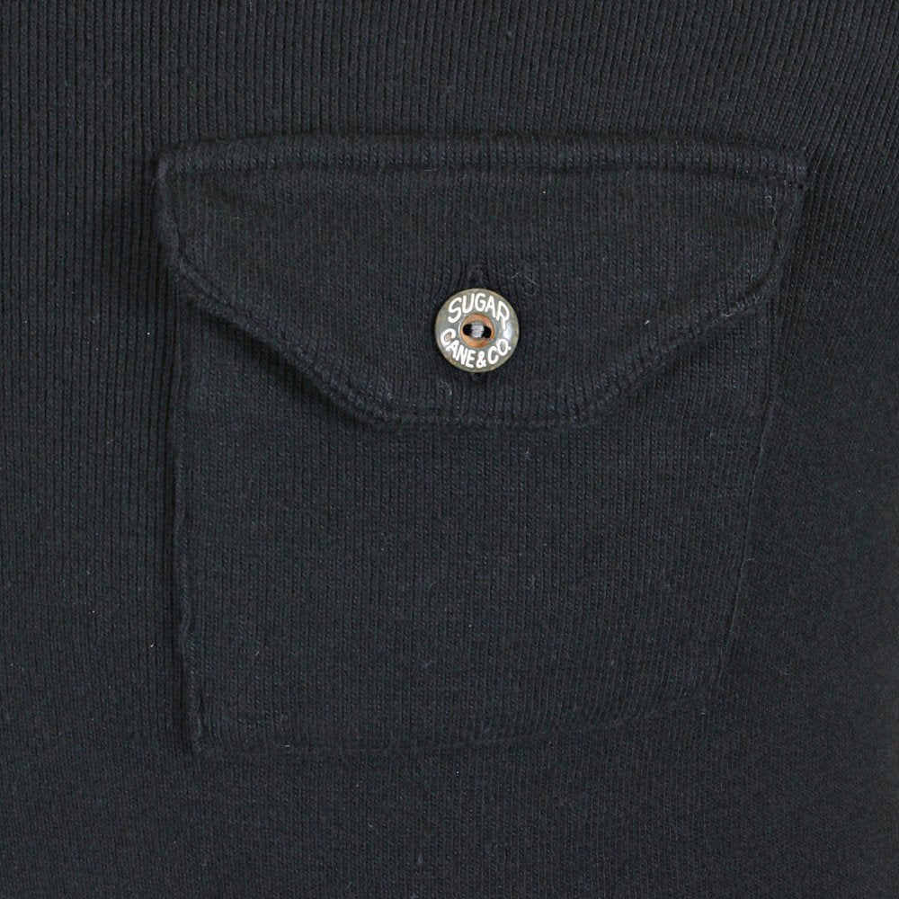 Mens Black Henley Neck Long Sleeve Fiction Romance Regular Fit Long Sleeve T-shirt SC65293