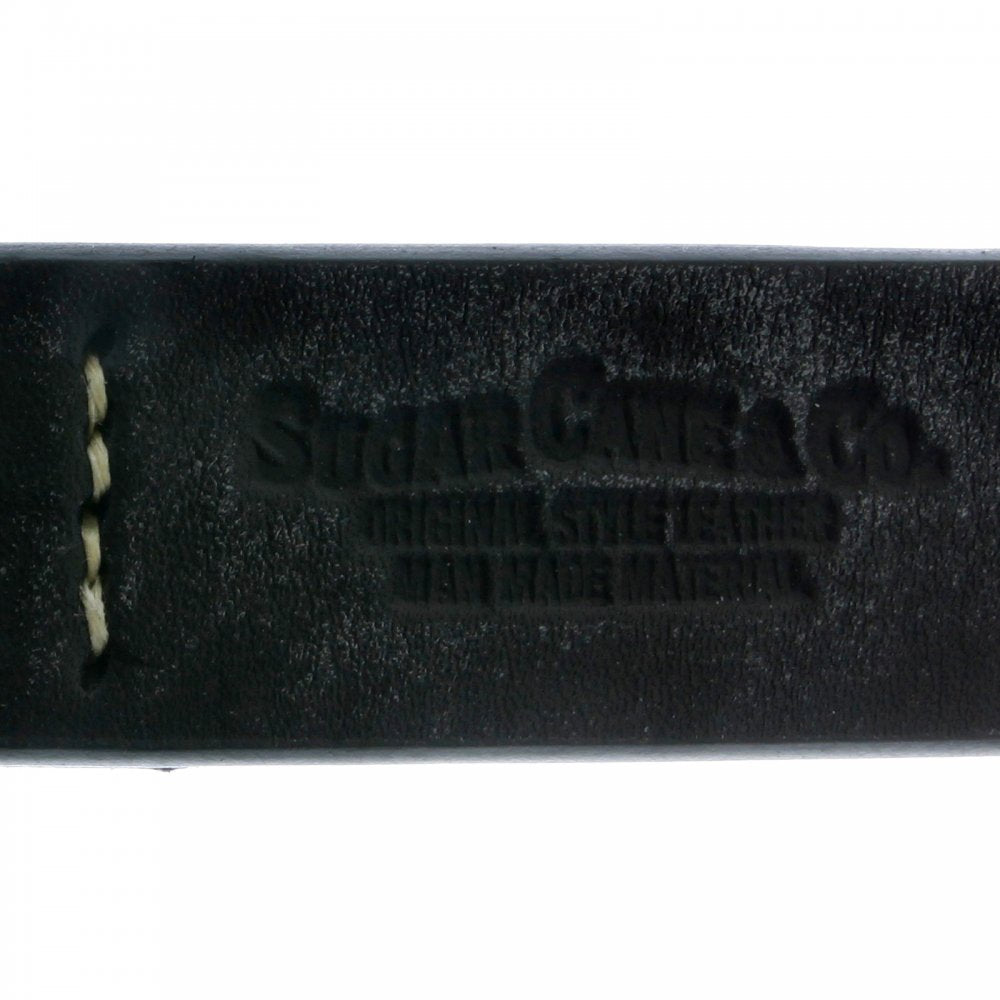 Mens Black Leather Casual Belt with Dull Brushed Steel Rollerball Buckle F01406