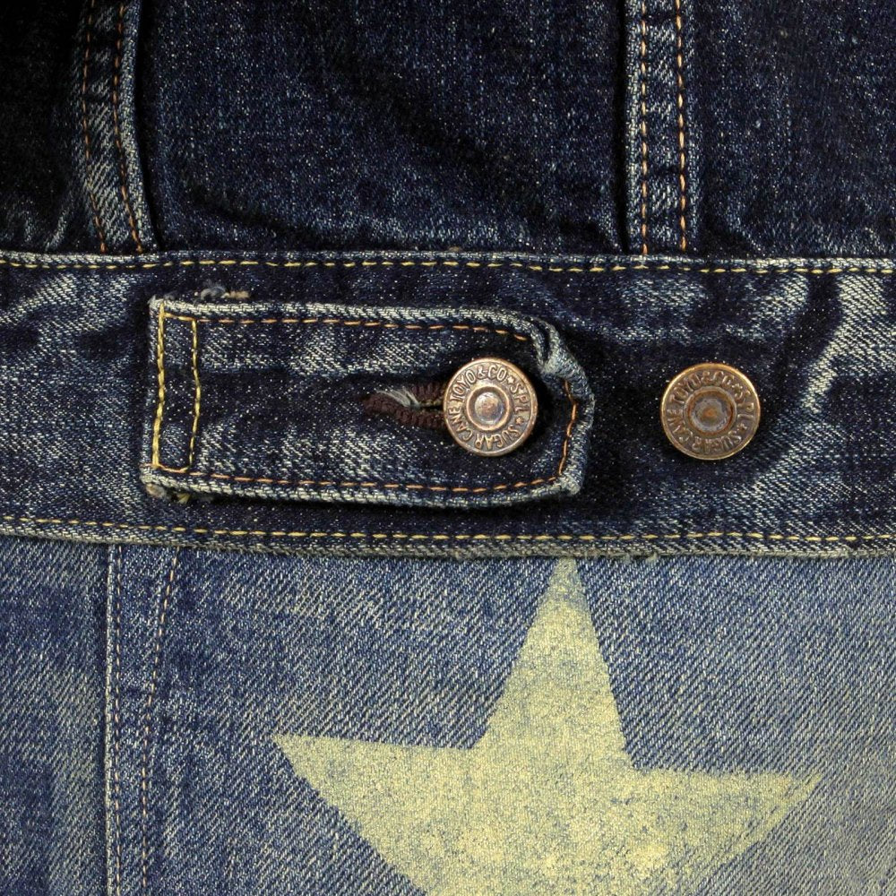 Lone Star 5 Year Aged Button Front Fitted Dark Hard Wash Denim Jacket for Men SC11901H