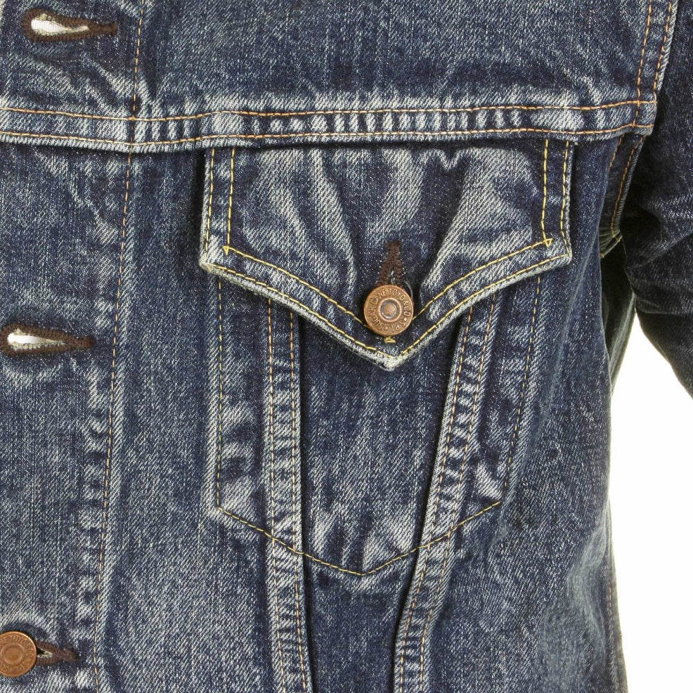 Lone Star Hard Light Wash Button Front Fitted Denim Jacket for Men SC11901H