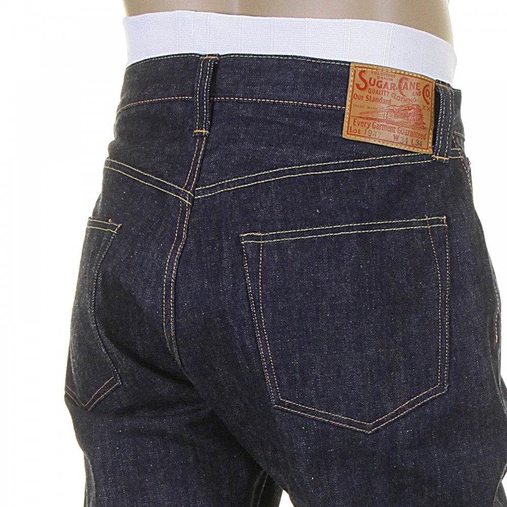 Mens Non Wash African Cotton Vintage Cut Japanese Selvedge Denim Jeans SC41947N