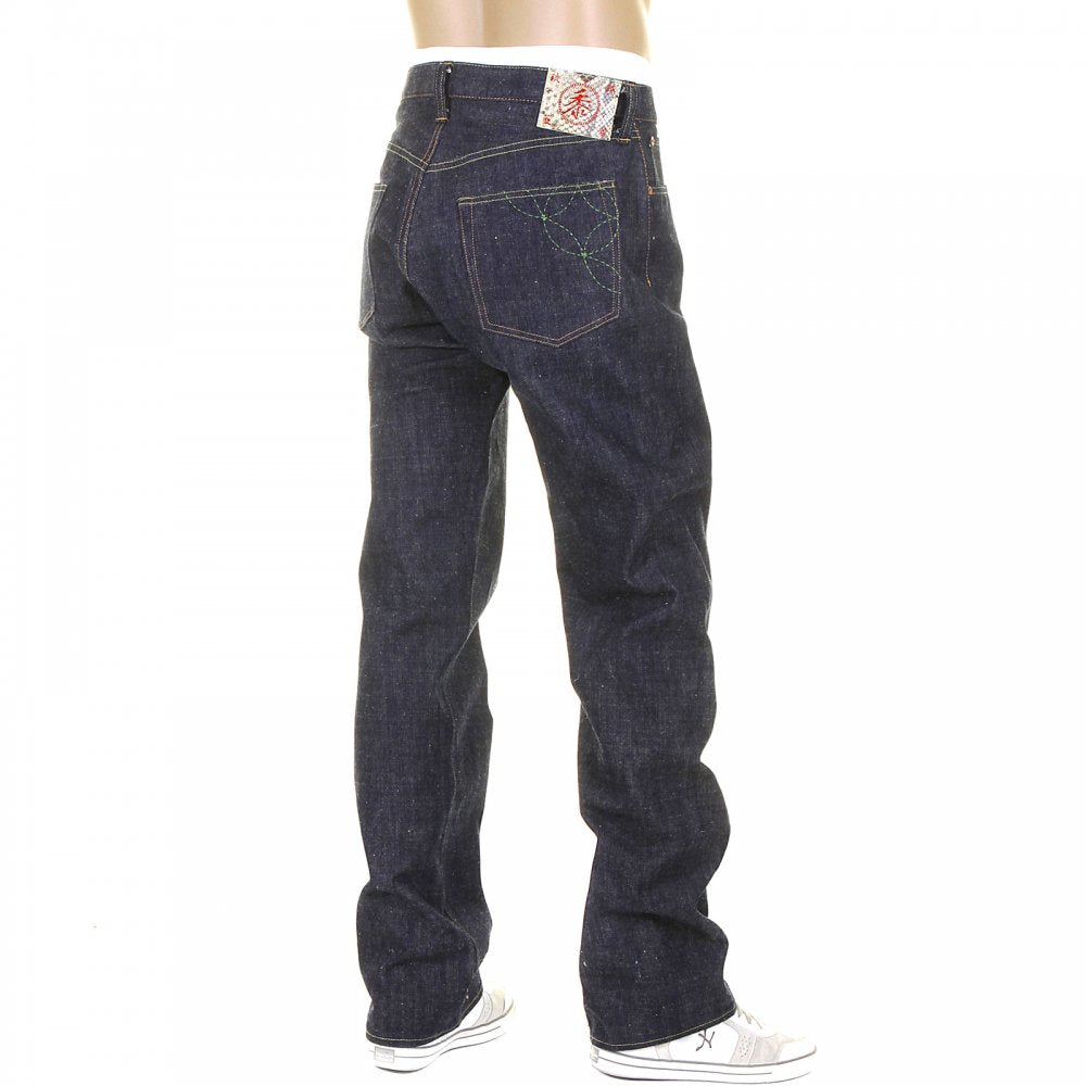 Mens Vintage Cut Okinawa Non Wash Selvedge Raw Denim Jeans SC40301N