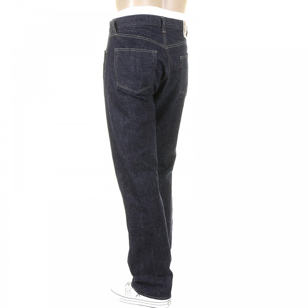 Mens Okinawa One Wash Vintage Cut Cotton Selvedge Denim Jeans with Button Fly SC40301A