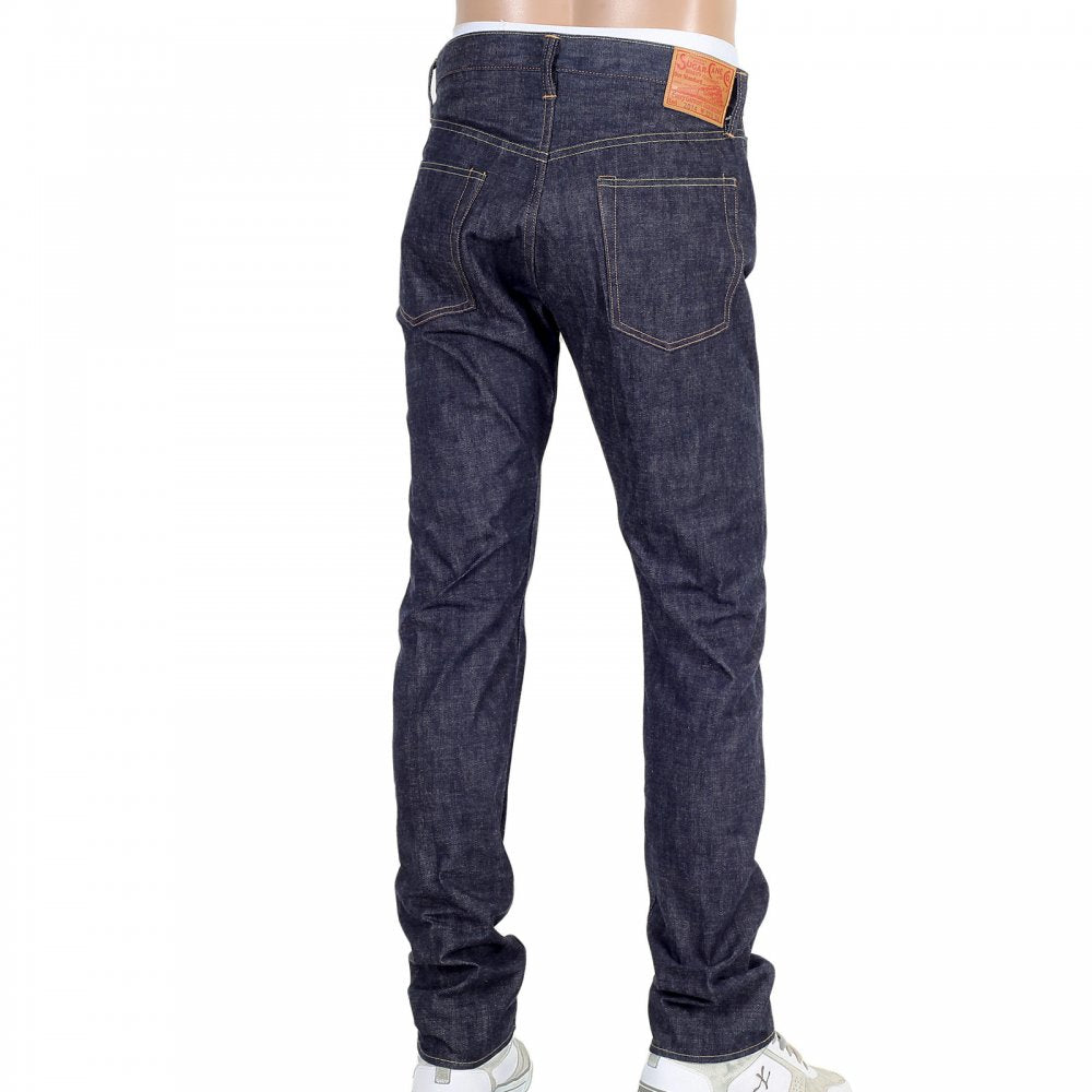 Mens Slim Fit Non Wash Straight Leg Navy Denim Jeans SC42014N