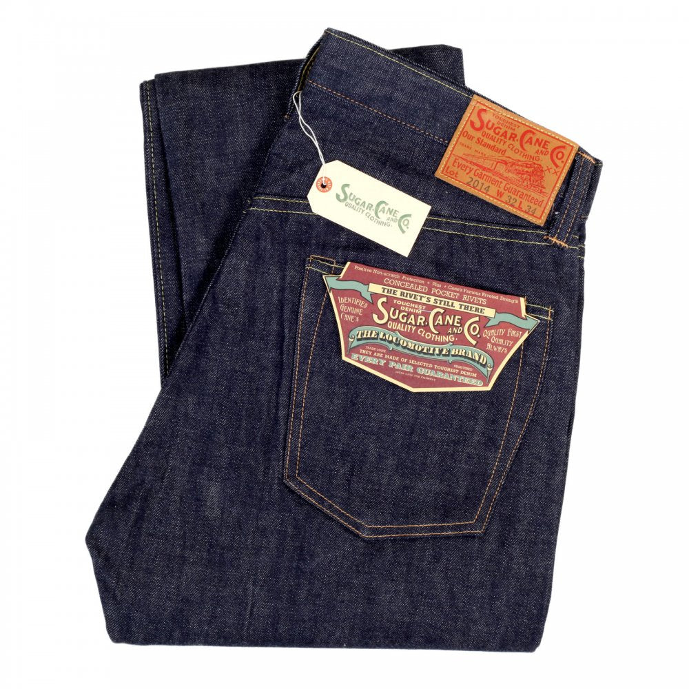 Mens Slim Fit Non Wash Straight Leg Navy Denim Jeans SC42014N