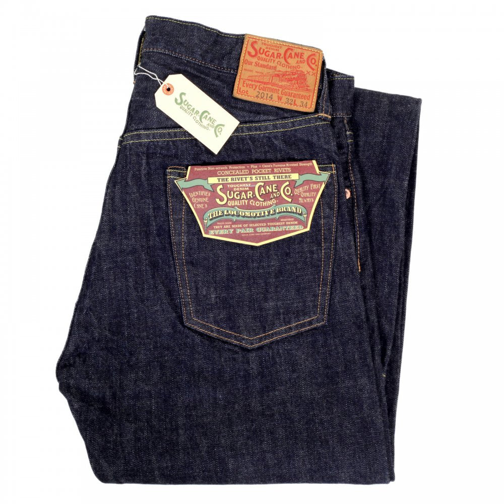Slim Fit Lower Rise Straight Leg Denim One Wash Jeans SC42014A