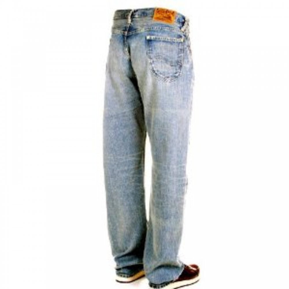 Mens Hard Wash Light Blue Vintage Cut Selvedge Denim Jeans SC41945H