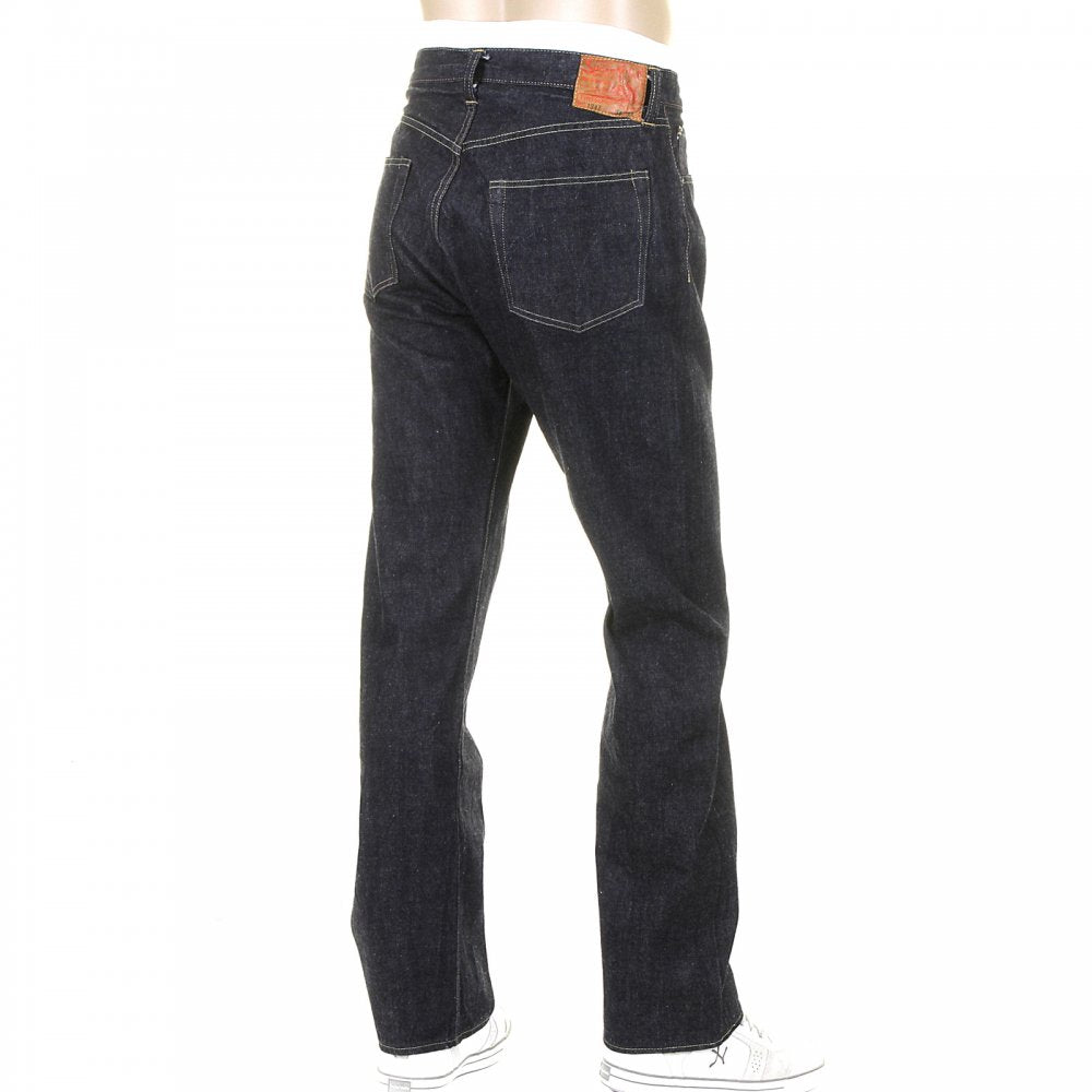 Mens One Wash Navy Vintage Cut Japanese Selvedge Denim Jeans SC41947A