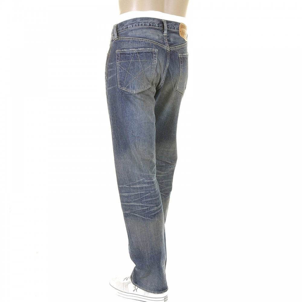 Mens Vintage Cut Union Star Japanese Selvedge Hard Light Wash Denim Jeans SC40065H