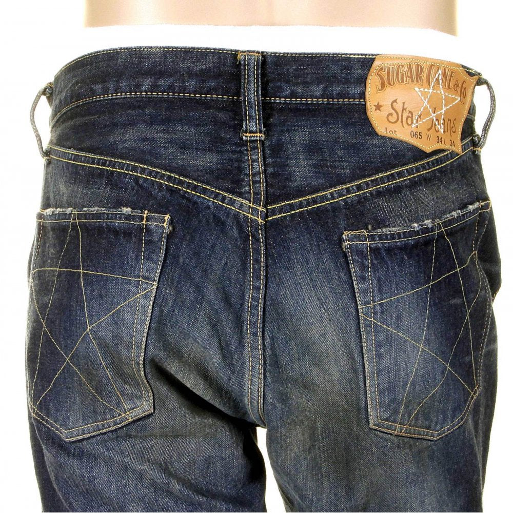 Union Star Vintage Cut Japanese Hard Dark Wash Selvedge Denim Jeans for Men SC40065H