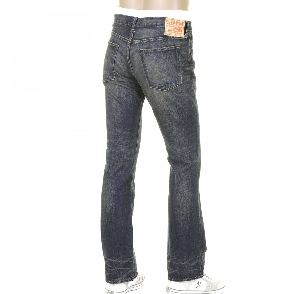 Vintage Boot Cut Dark Hard Wash Vintage Japanese Selvedge Denim Jeans SC40321H