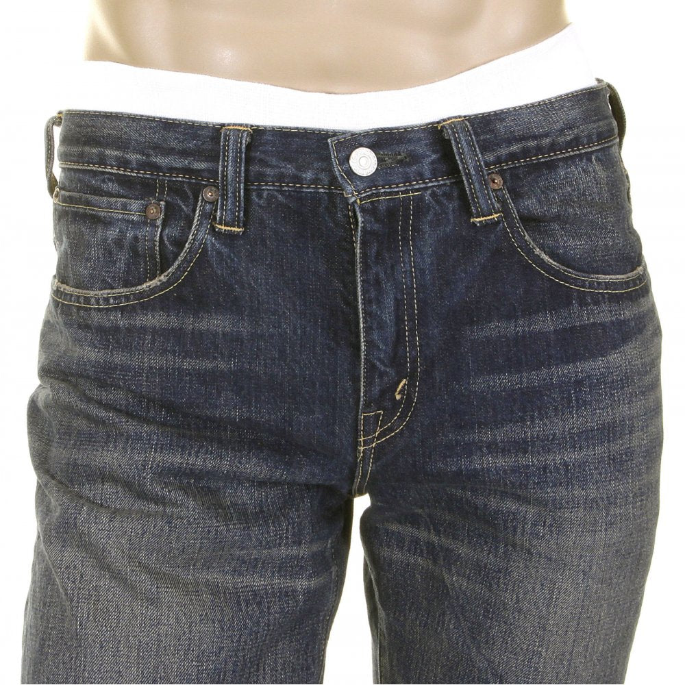 Vintage Boot Cut Dark Hard Wash Vintage Japanese Selvedge Denim Jeans SC40321H
