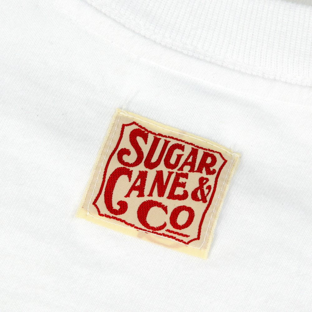 Tubular Knit Mens Crew Neck Regular Fit T-shirt in White with Large Logo Print SC73438