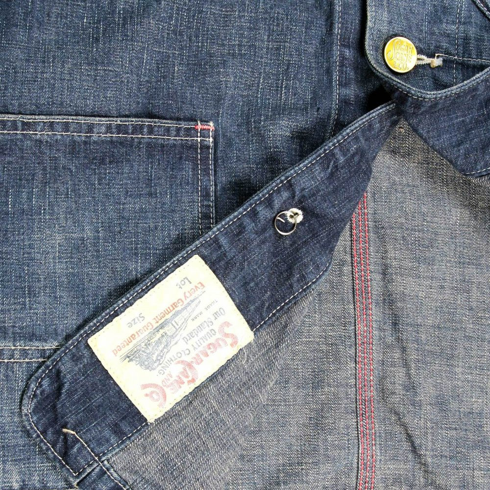 Mens Hard Wash Vintage Cut Regular Fit Denim Jacket with cargo style pockets SC10705H