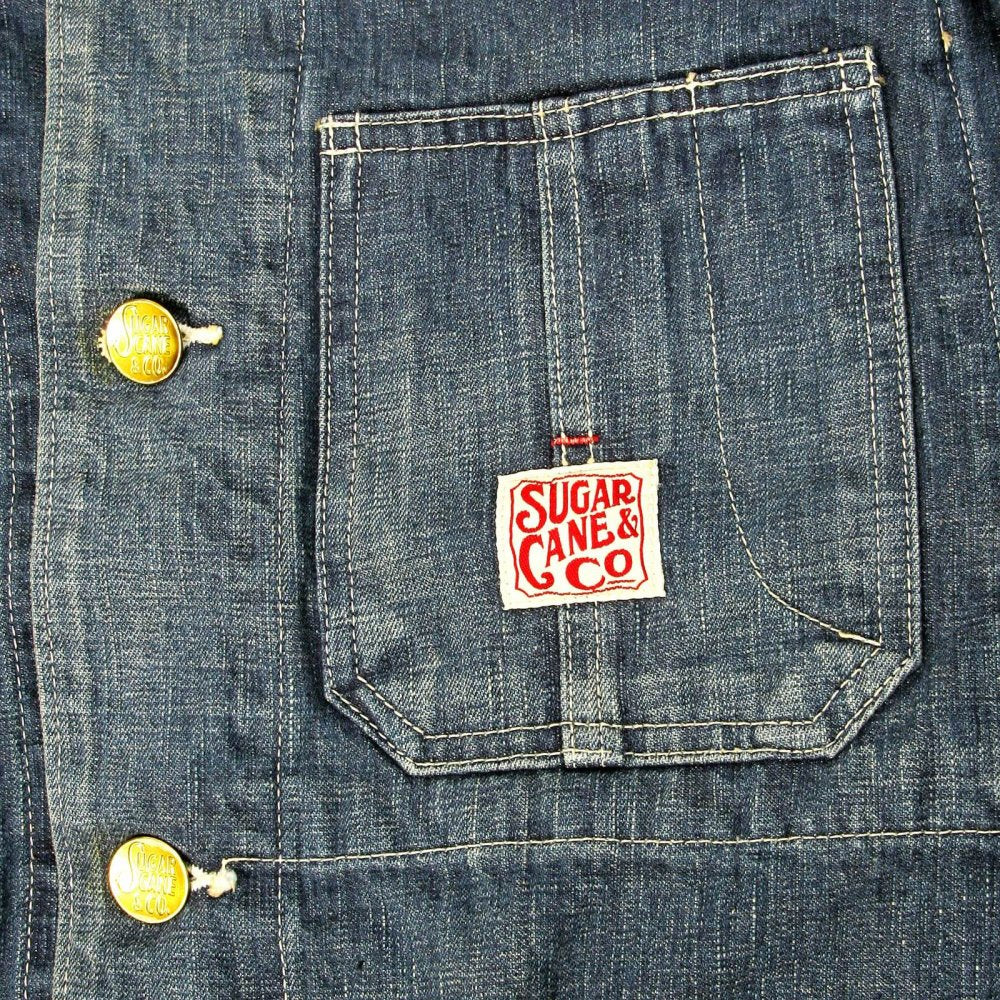 Mens Hard Wash Vintage Cut Regular Fit Denim Jacket with cargo style pockets SC10705H