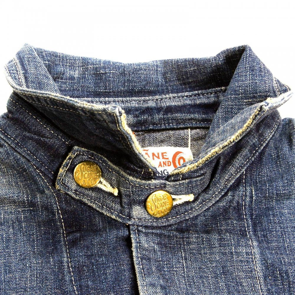 Mens Hard Wash Vintage Cut Regular Fit Denim Jacket with cargo style pockets SC10705H