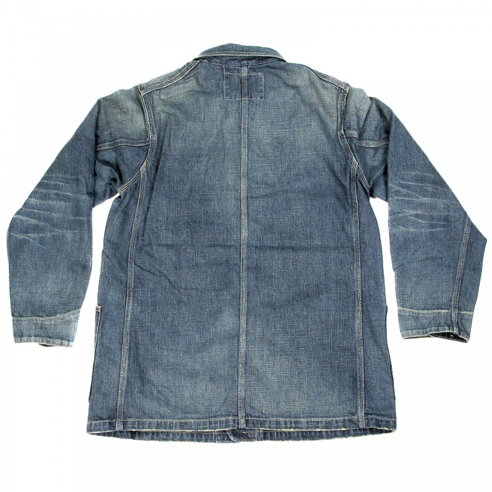 Mens Hard Wash Vintage Cut Regular Fit Denim Jacket with cargo style pockets SC10705H