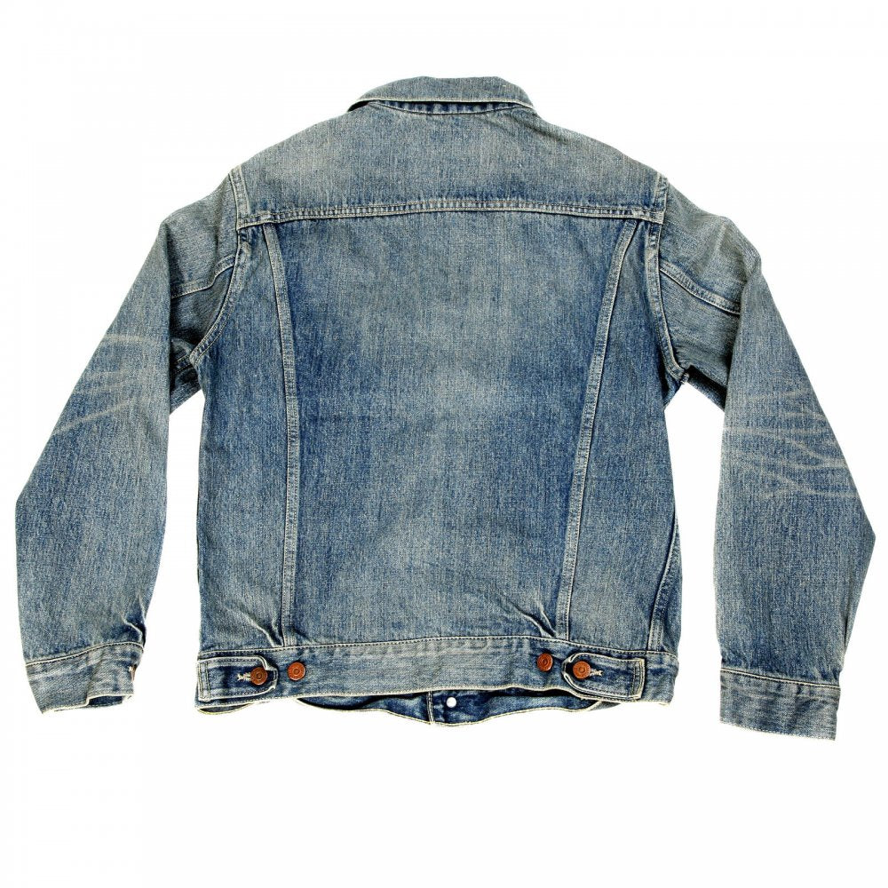 Mens Hard Wash Blue Vintage Cut Regular Fit Western Style Denim Jacket SC11962H