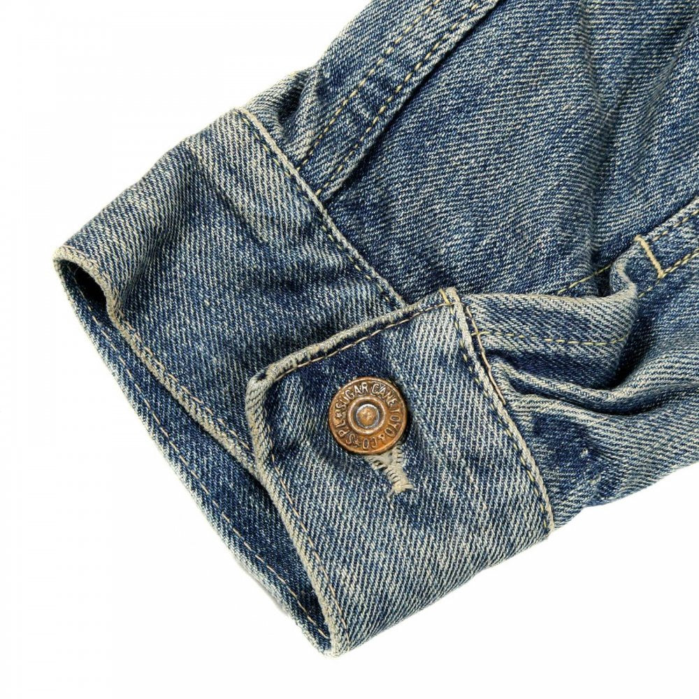 Mens Hard Wash Blue Vintage Cut Regular Fit Western Style Denim Jacket SC11962H