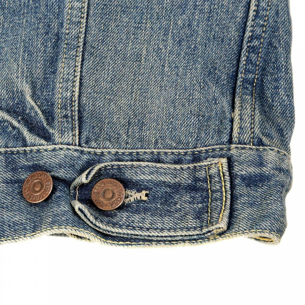 Mens Hard Wash Blue Vintage Cut Regular Fit Western Style Denim Jacket SC11962H