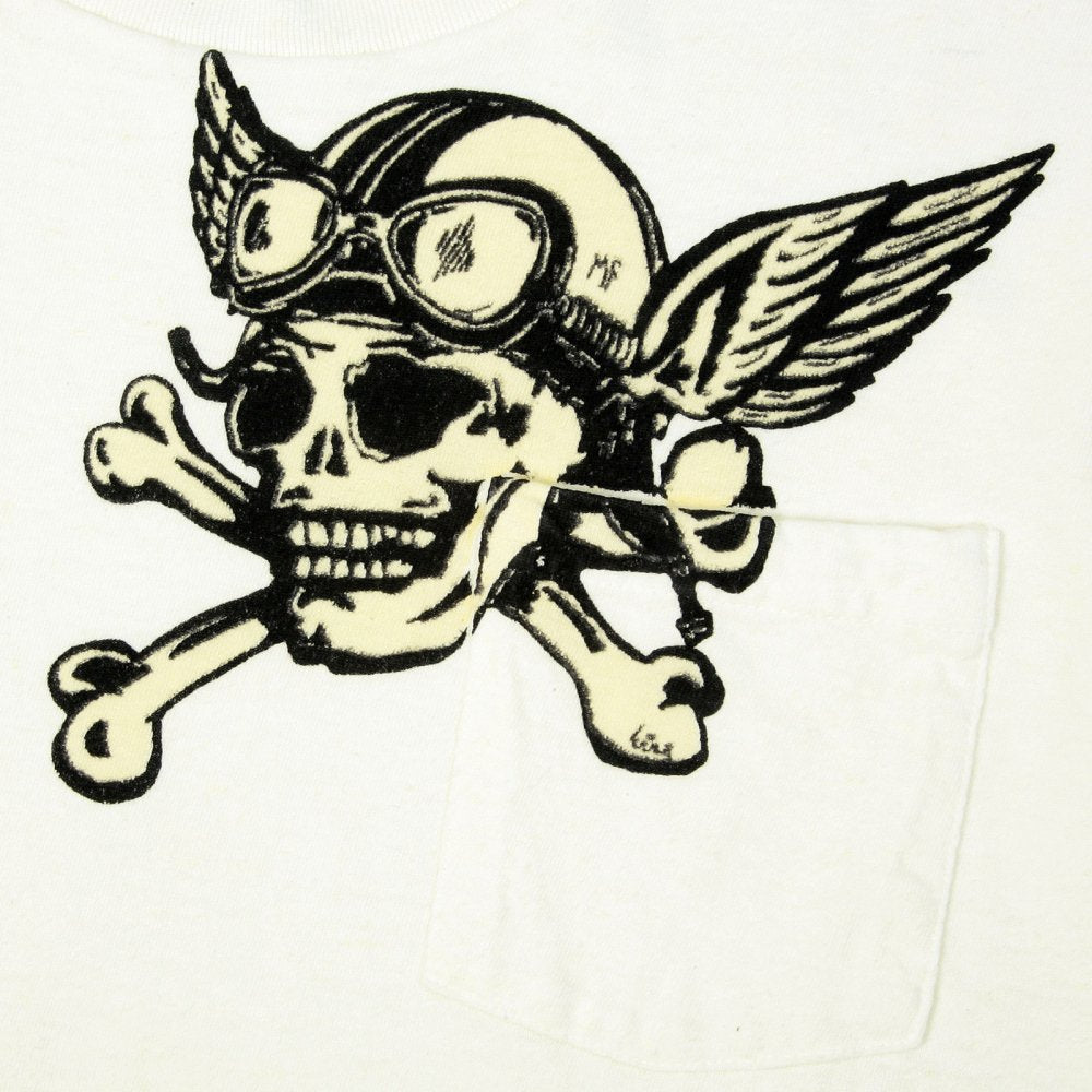 Limited Edition Mister Freedom Crew Neck Tubular Knit Slim Fit T-shirt in Ivory White SC73279
