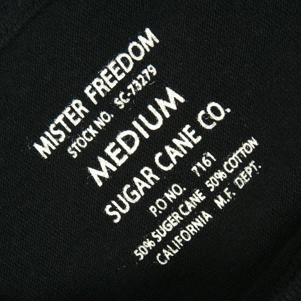 Mens Limited Edition Mister Freedom Tubular Knit Crew Neck Slim Fit Short Sleeve T-shirt in Black SC73279
