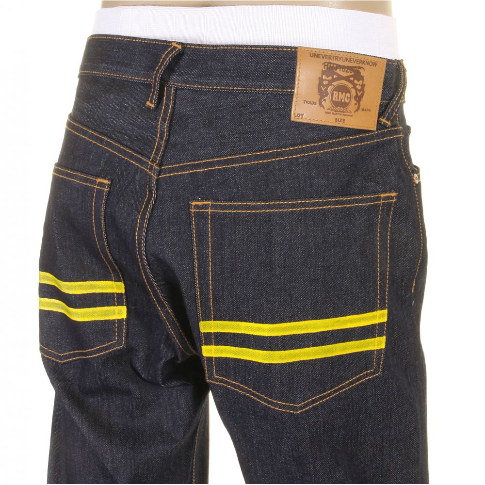 Slim Cut Red and Blue Selvedge Raw Denim Jean