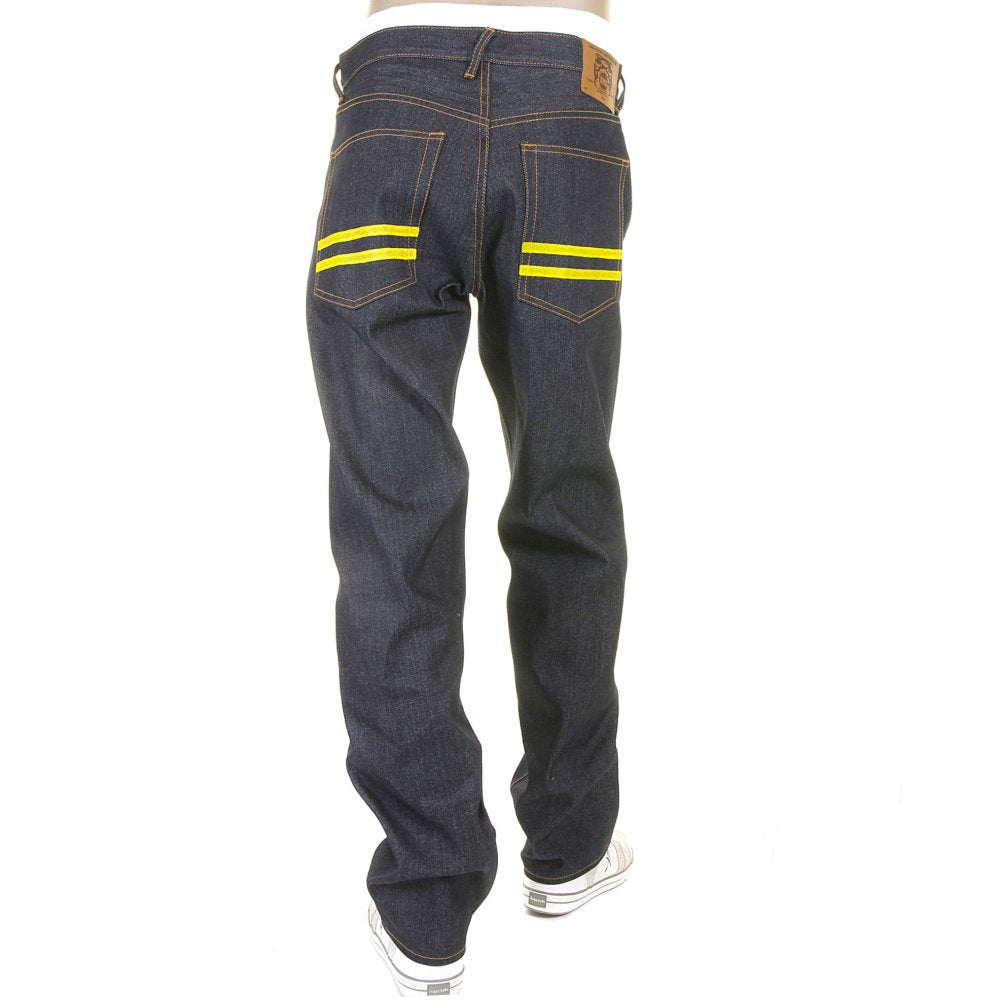 Slim Cut Red and Blue Selvedge Raw Denim Jean