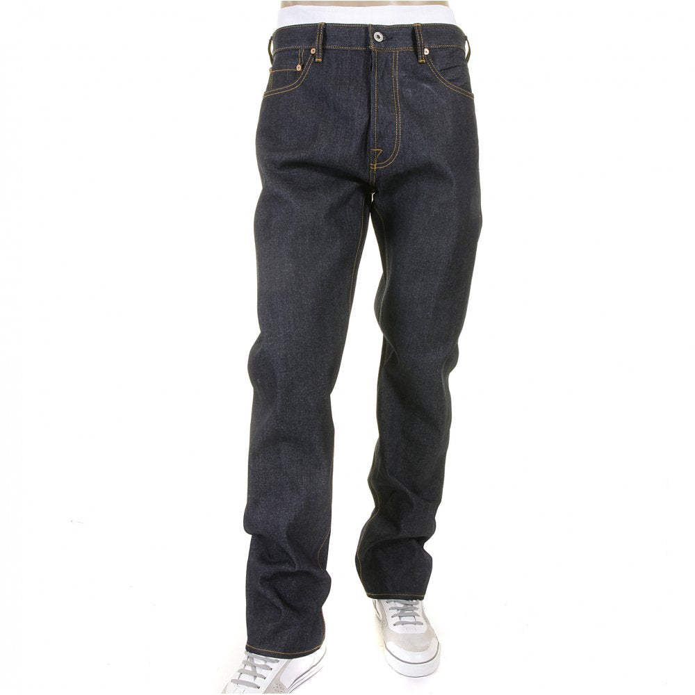 Super Exclusive Dark Indigo Raw Mens Denim Jeans Slim Fit