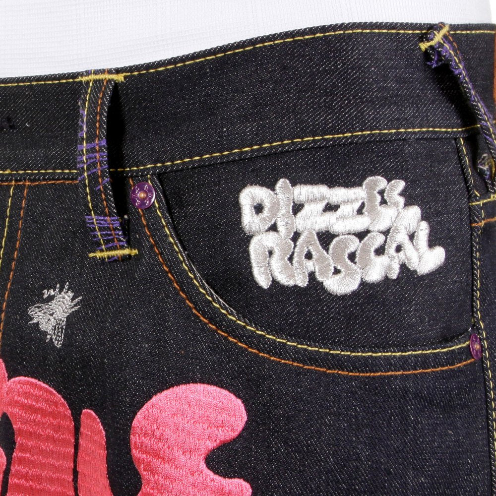 Mens Vintage Cut Dark Indigo Raw Denim Jeans