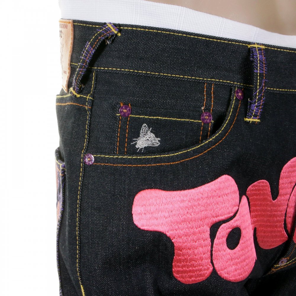 Mens Vintage Cut Dark Indigo Raw Denim Jeans