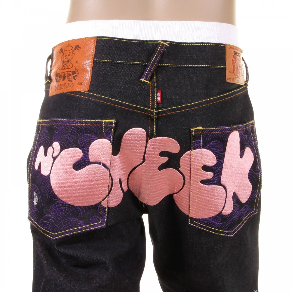 Mens Vintage Cut Dark Indigo Raw Denim Jeans