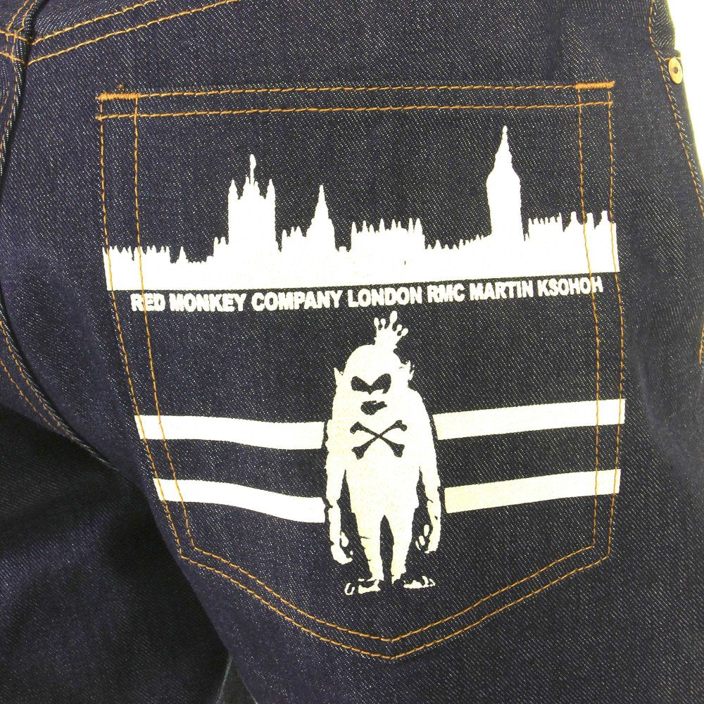 Mens New York and London Dark Indigo Raw Denim Jeans