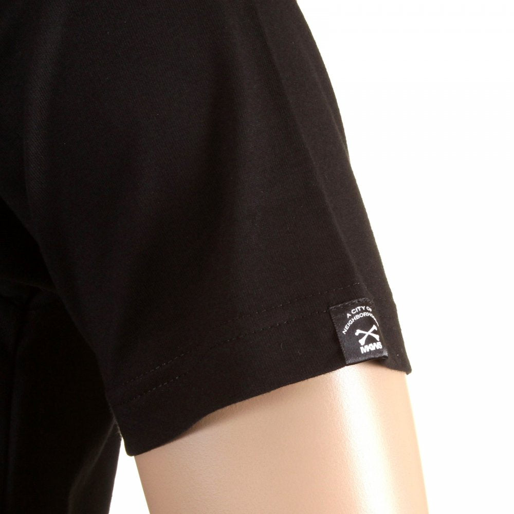 Mens Crew Neck Black Short Sleeve Regular Fit T-Shirt