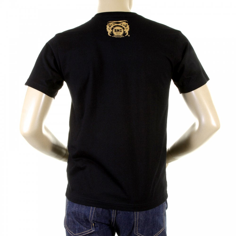 Black Crew Neck Short Sleeve Regular Fit T-shirt for Men