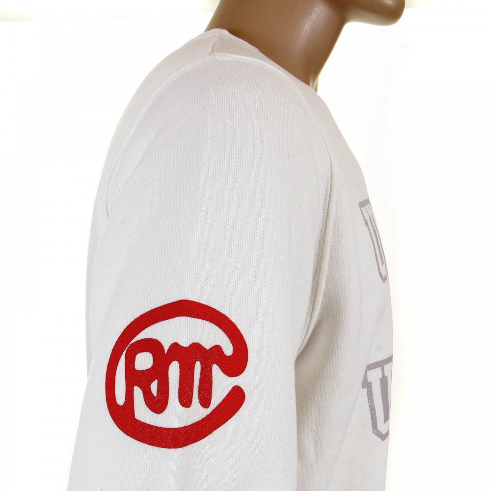 Mens off White Crew Neck Large Fitting Sweat Shirt