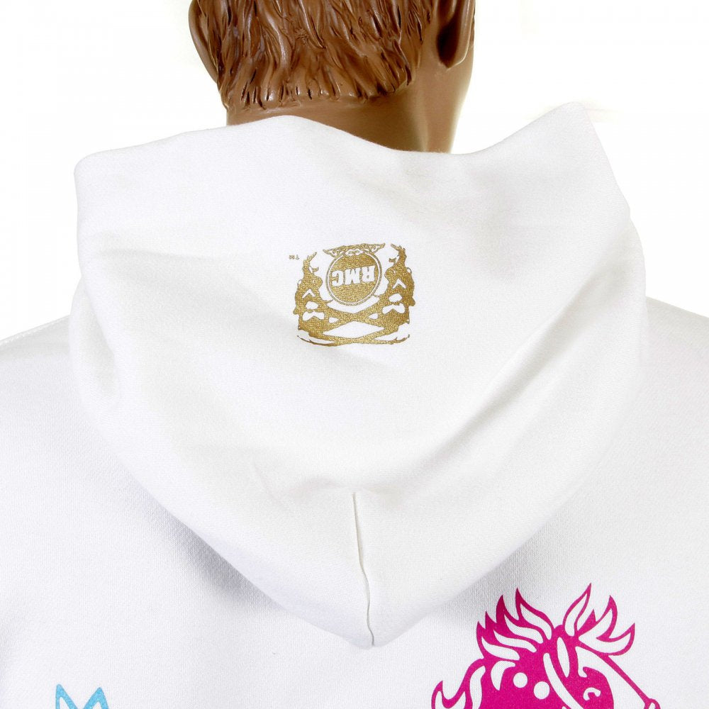 Mens White Overhead Large Fitting Sweat Shirt