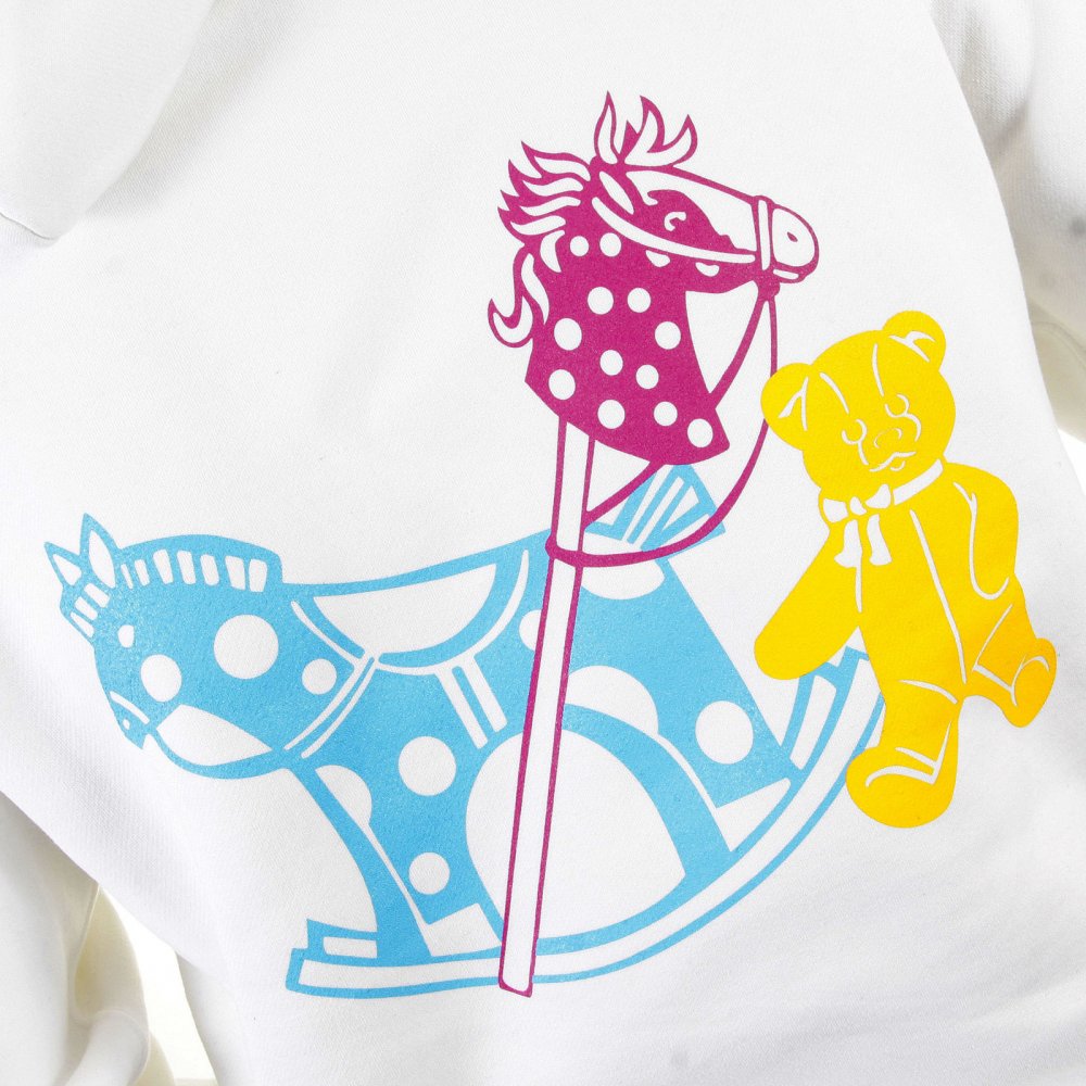 Mens White Overhead Large Fitting Sweat Shirt