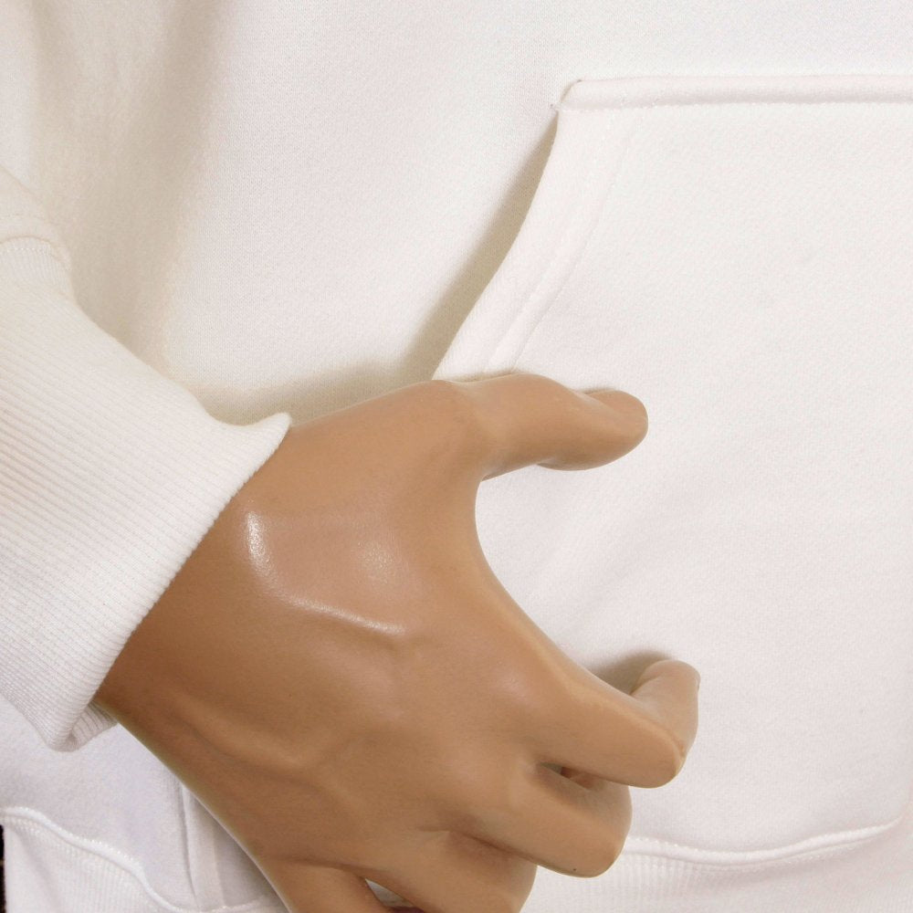Mens White Overhead Large Fitting Sweat Shirt