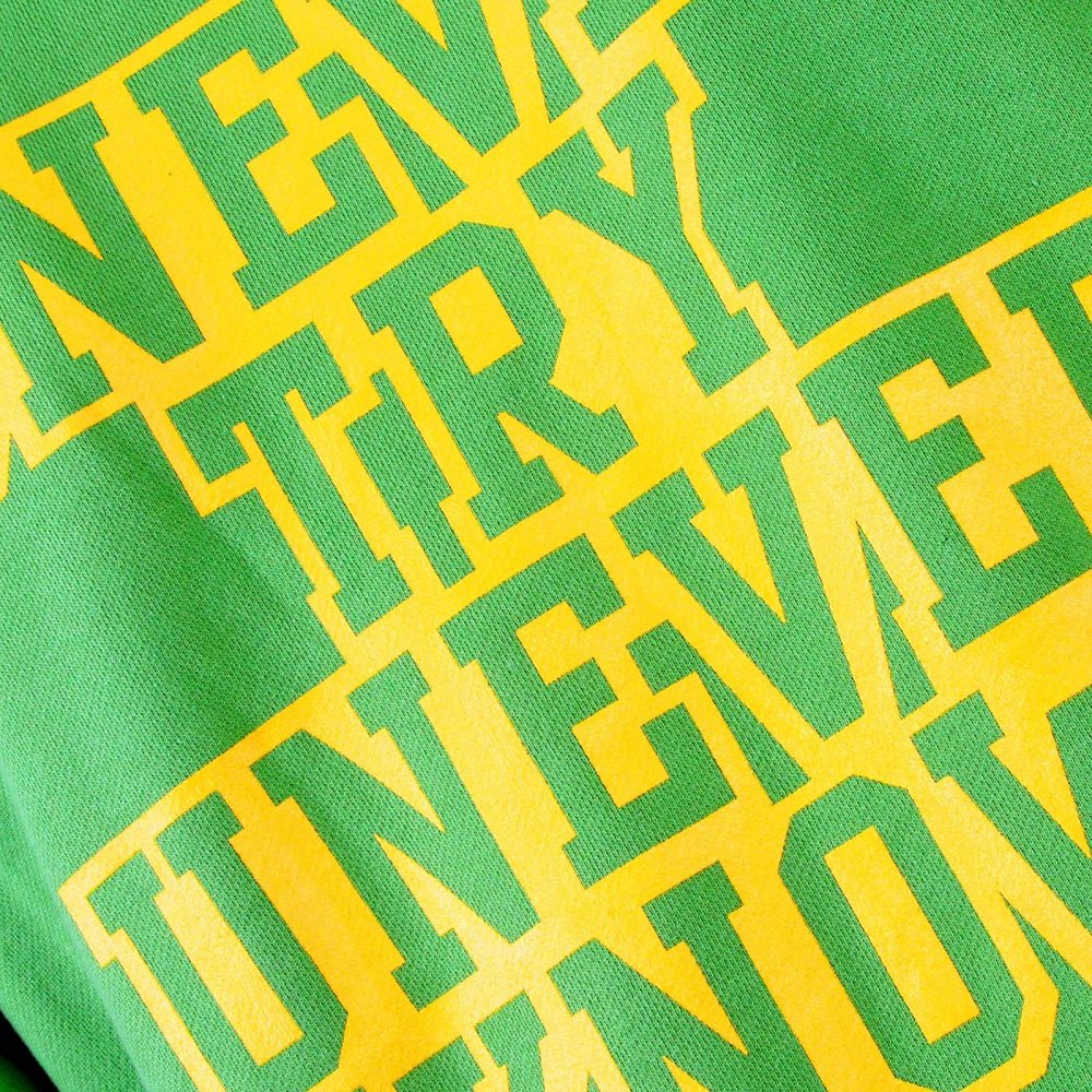 Mens Lime Green Overhead Large Fitting Sweat Shirt