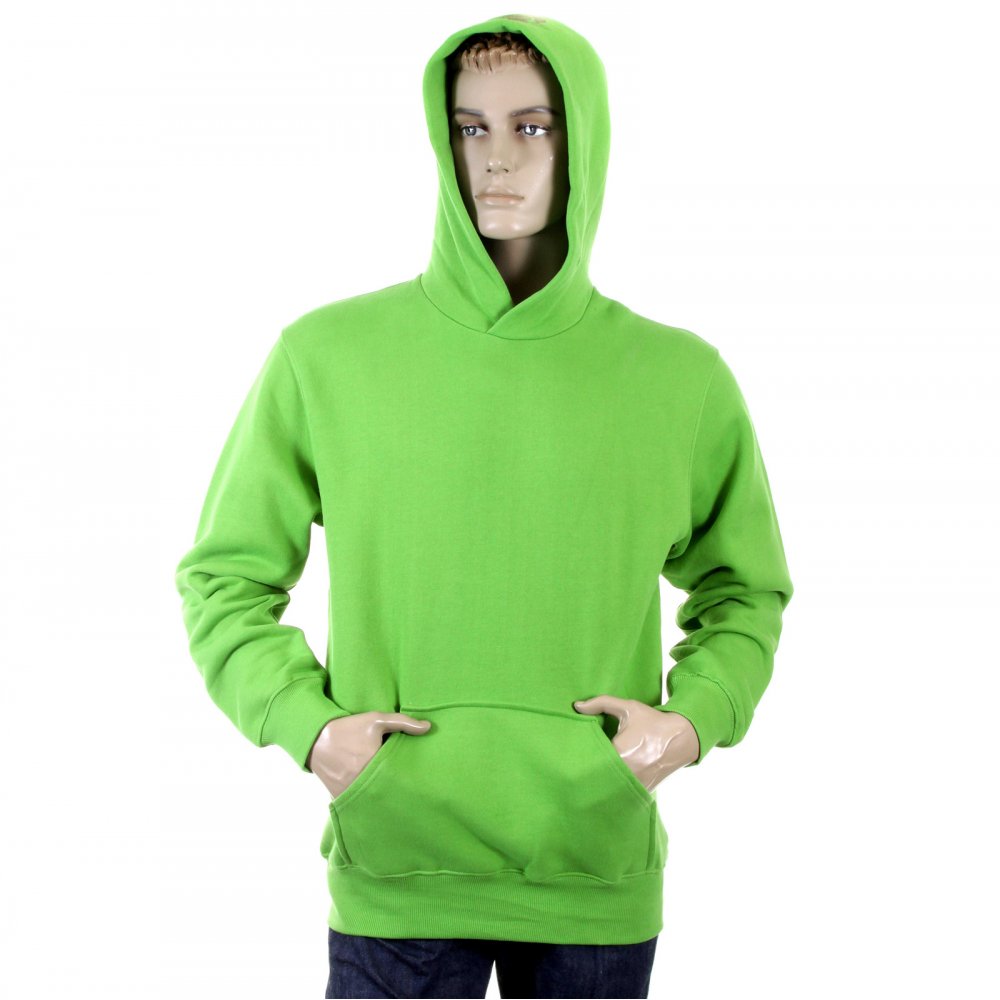 Mens Lime Green Overhead Large Fitting Sweat Shirt
