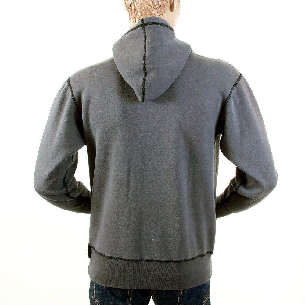Mens Slate Grey Over Head Large Fitting Hoody Sweatshirt