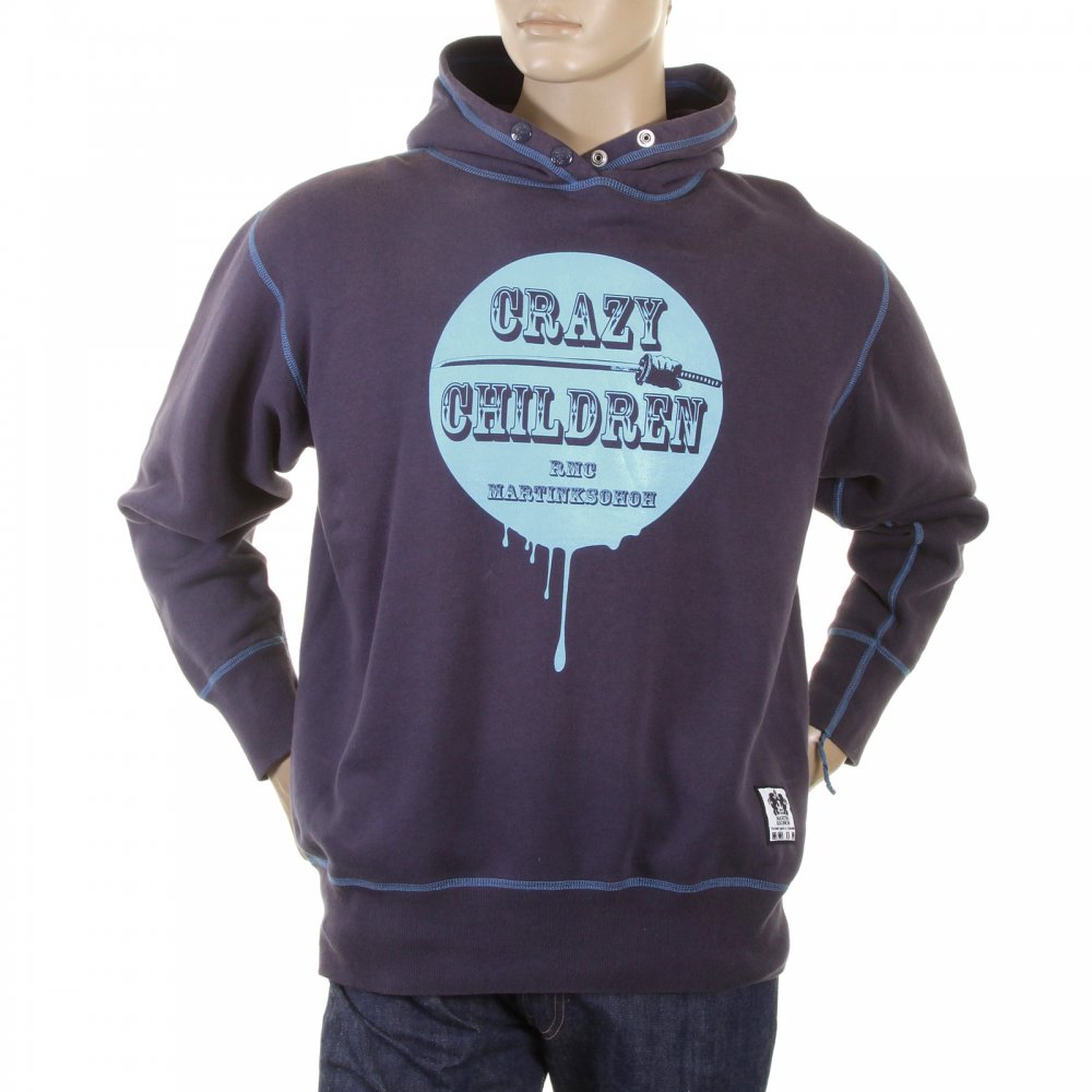 Navy Blue Pull Over Large Fitting Sweat Shirt