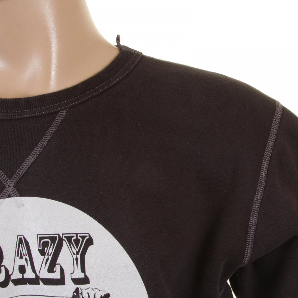 Black Crew Neck Large Fitting Sweatshirt