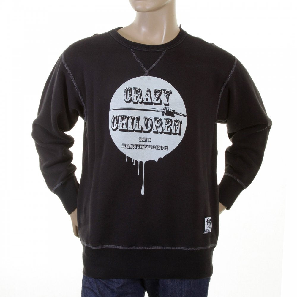 Black Crew Neck Large Fitting Sweatshirt